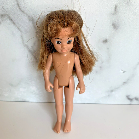 Remco Doll Toys Kid Brown Eyes Long Auburn Brown Hair 1992 Vintage - Picture 2 of 7